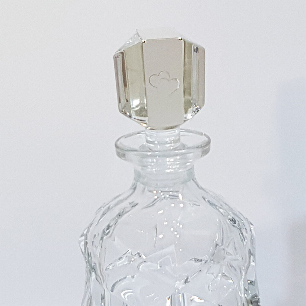Δίσκος Plexi Μπουκάλι Κρύσταλλο Ποτήρι Plexi Επάργυρο-LDMP104