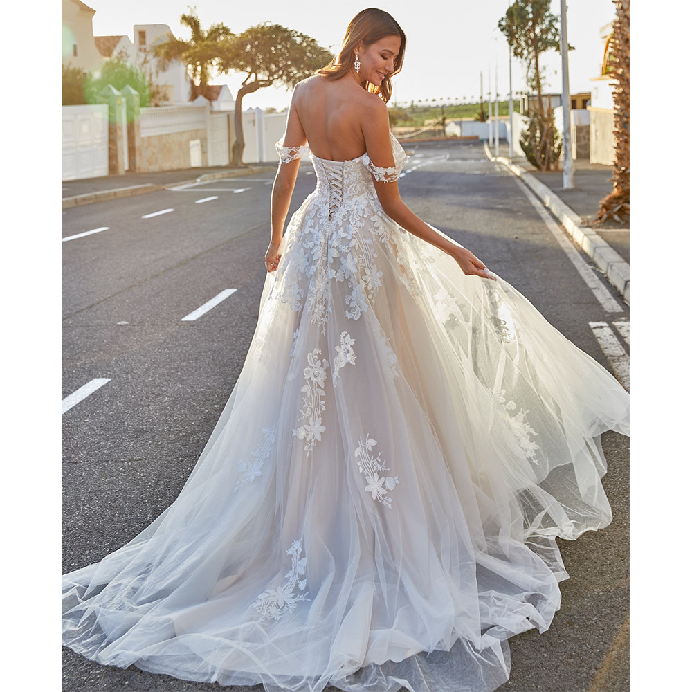 Νυφικό Φόρεμα Strapless Τούλινο Glitter - 6020