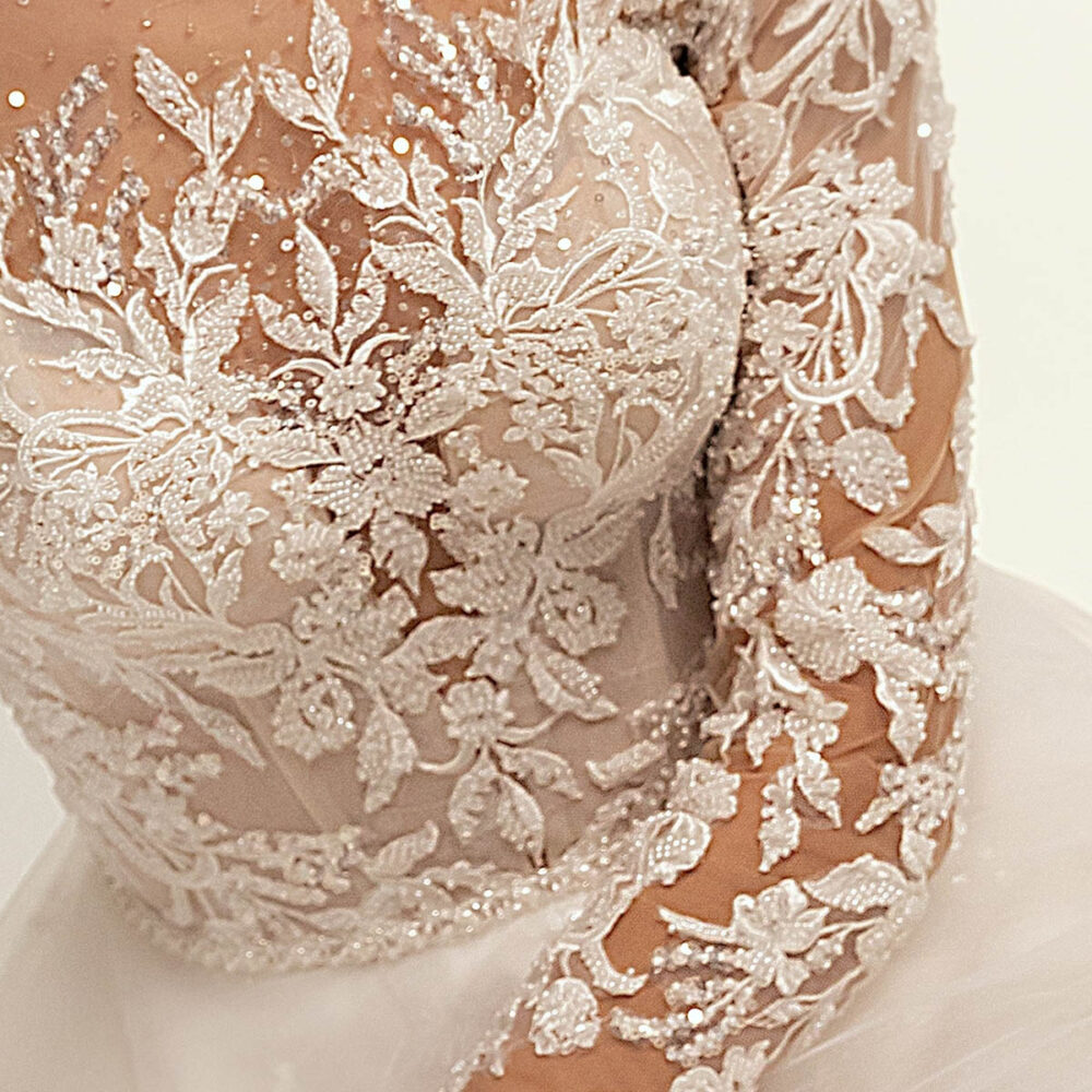 Νυφικό Φόρεμα Τούλινο Glitter - 6079