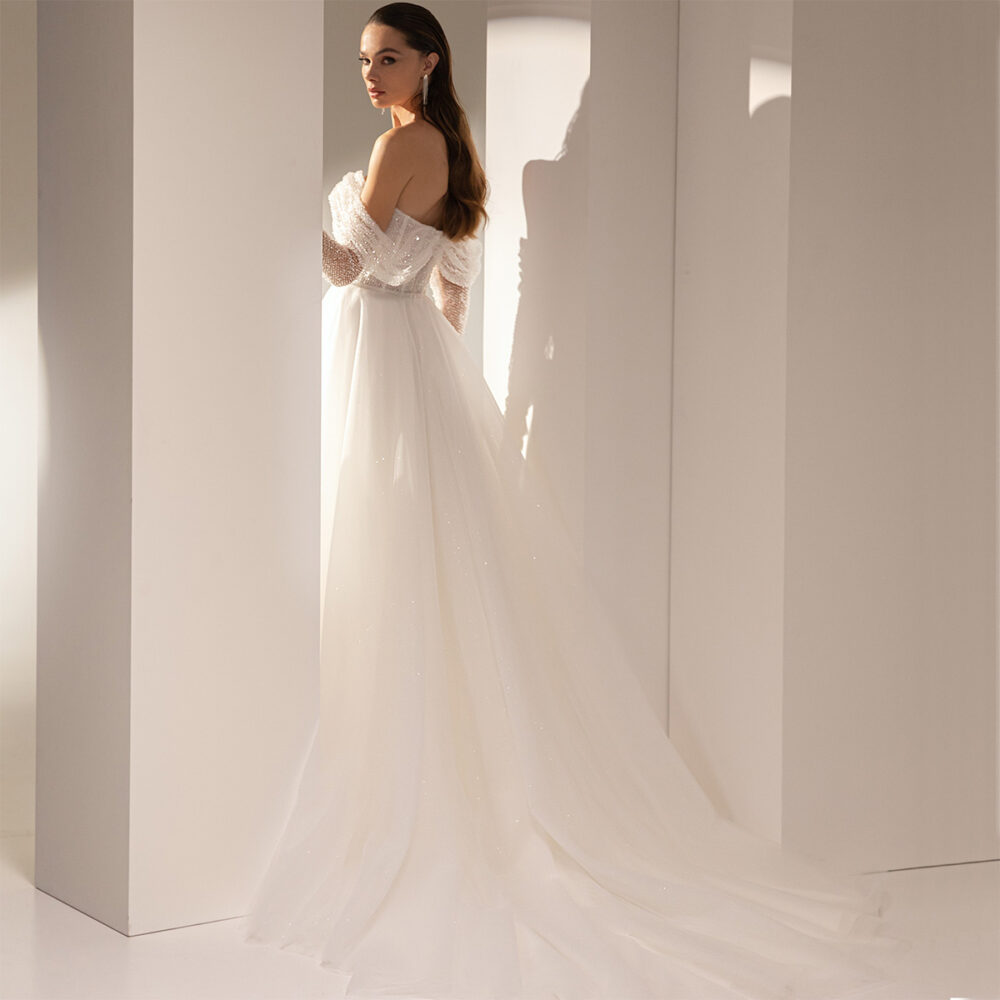 Νυφικό Φόρεμα Τούλινο glitter - 6080