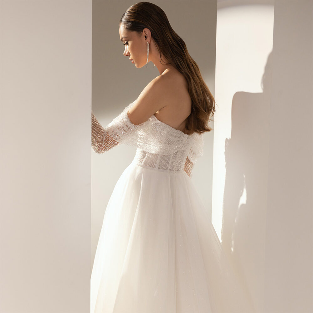 Νυφικό Φόρεμα Τούλινο glitter - 6080