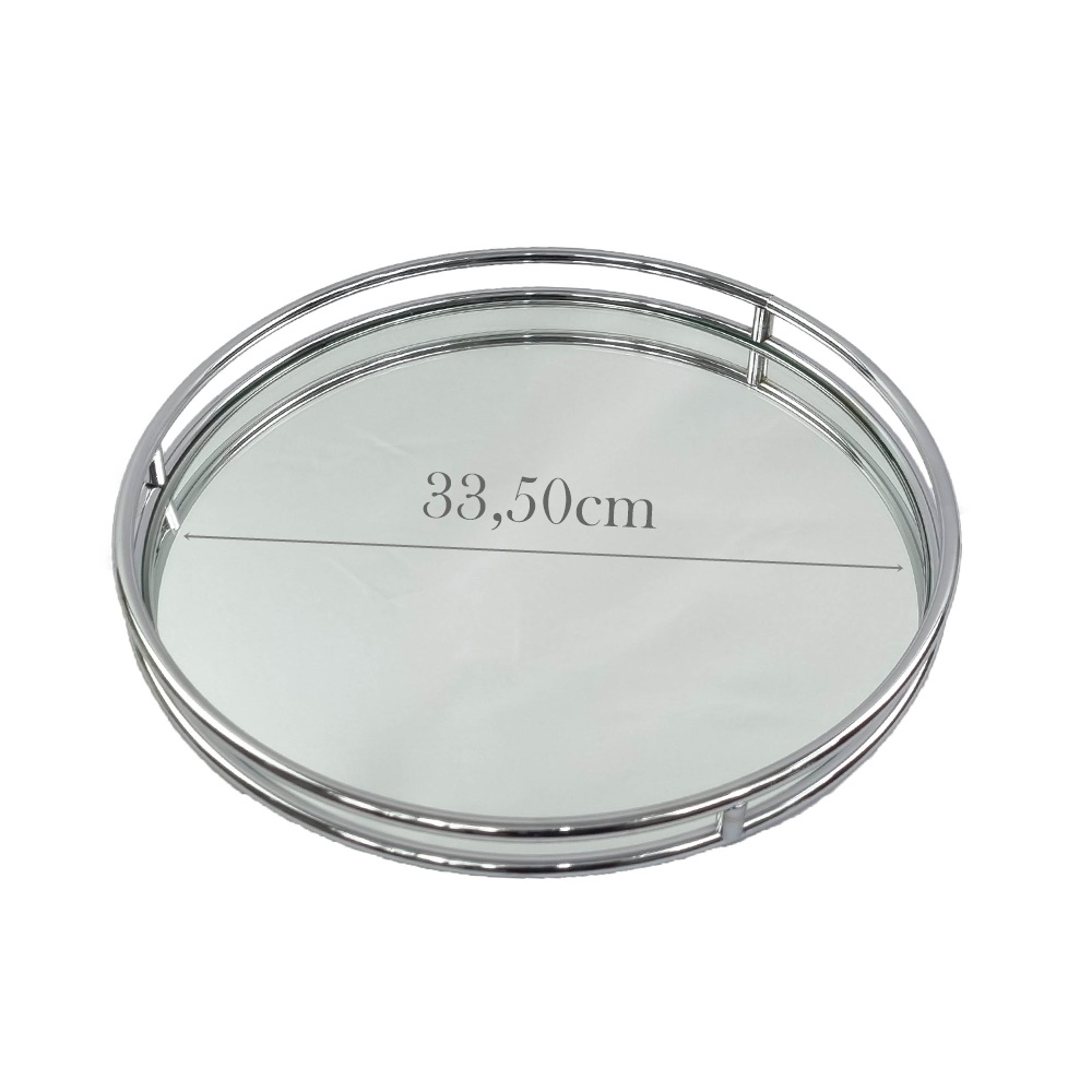 Δίσκος Μεταλλικός Ασημί Καθρέφτης - DM1063