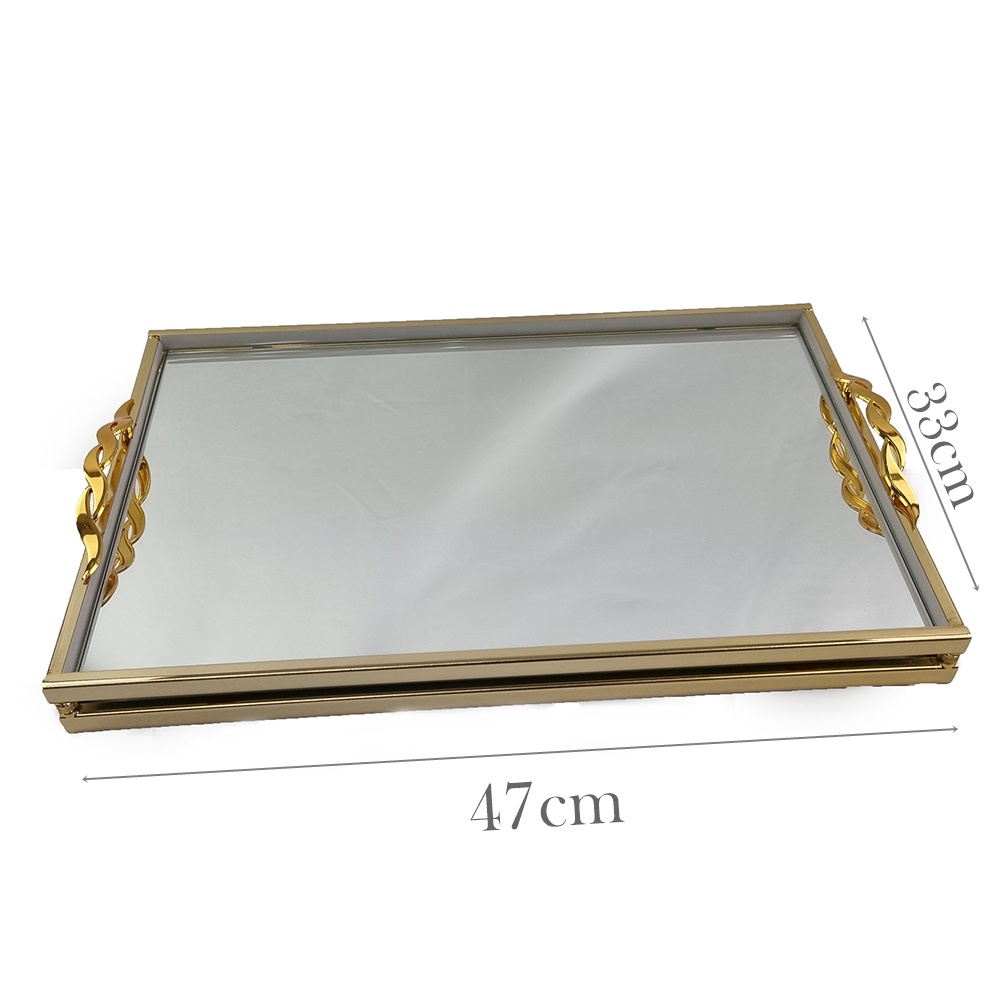 Δίσκος Μεταλλικός Ασημί Καθρέφτης Led - DM1093