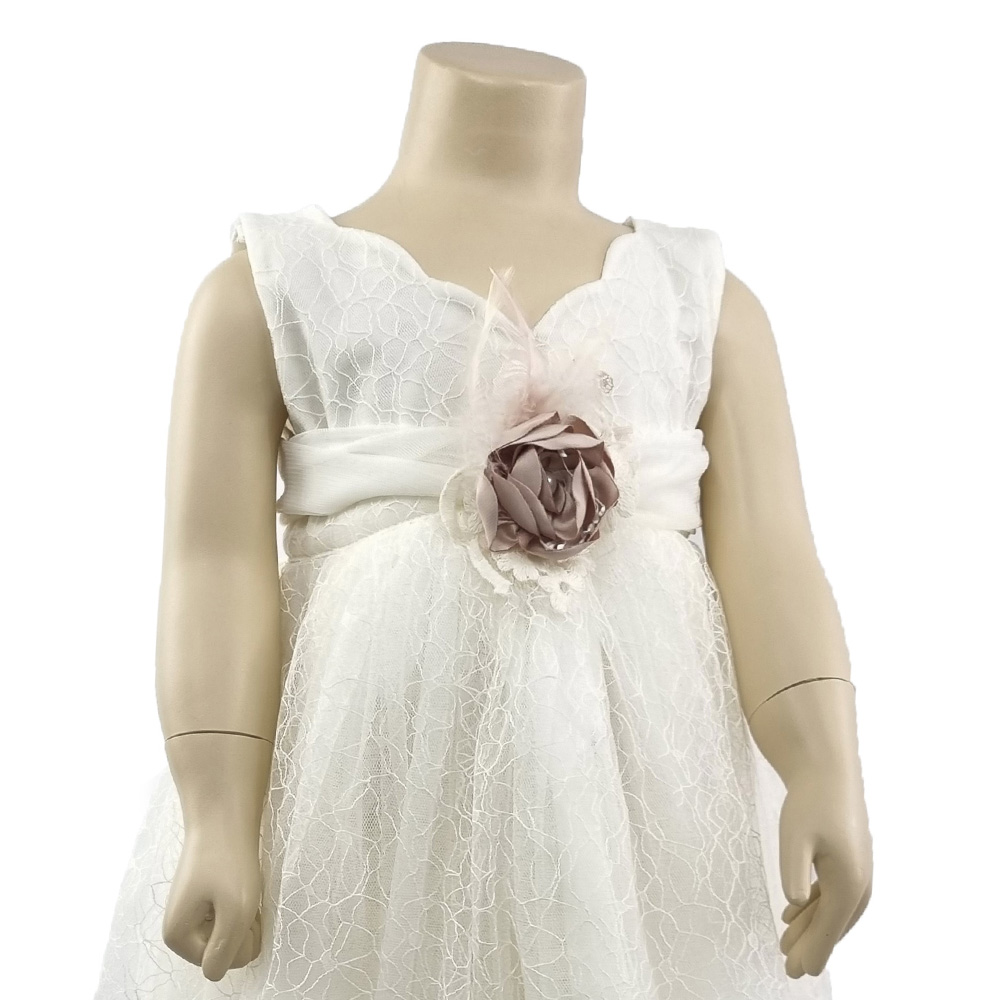 Βαπτιστικό Φόρεμα Για Κορίτσι Δαντέλα – 23K001
