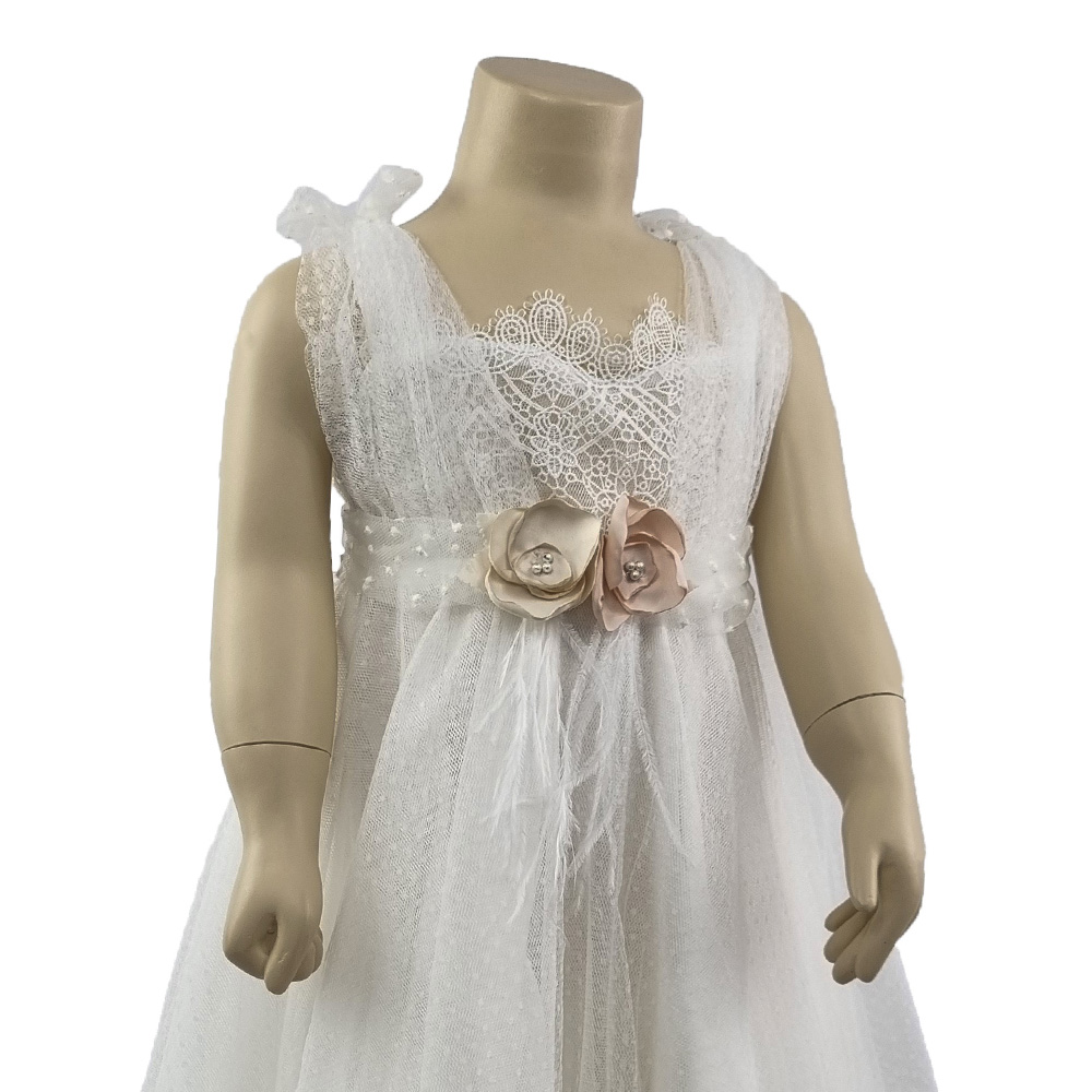 Βαπτιστικό Φόρεμα Για Κορίτσι Δαντέλα – 9841