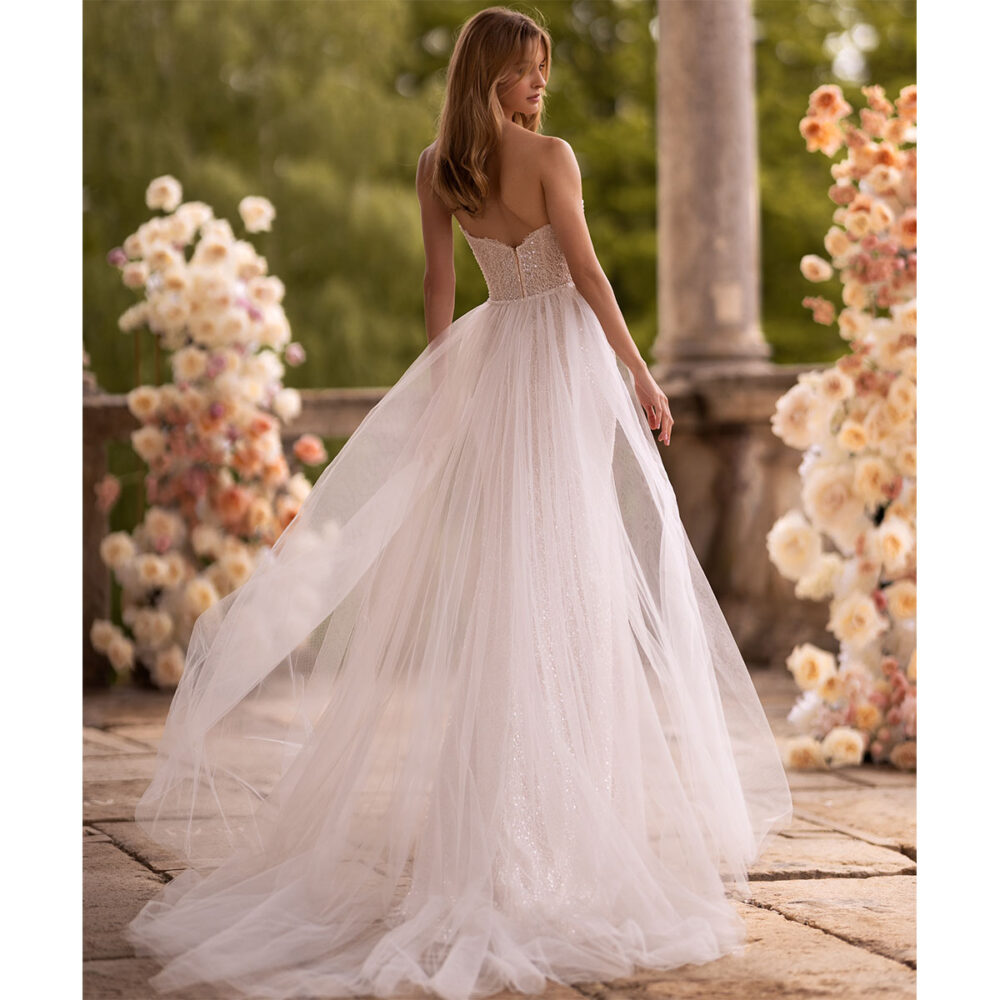 Νυφικό Φόρεμα Γοργονέ Δαντέλα Glitter – 3427
