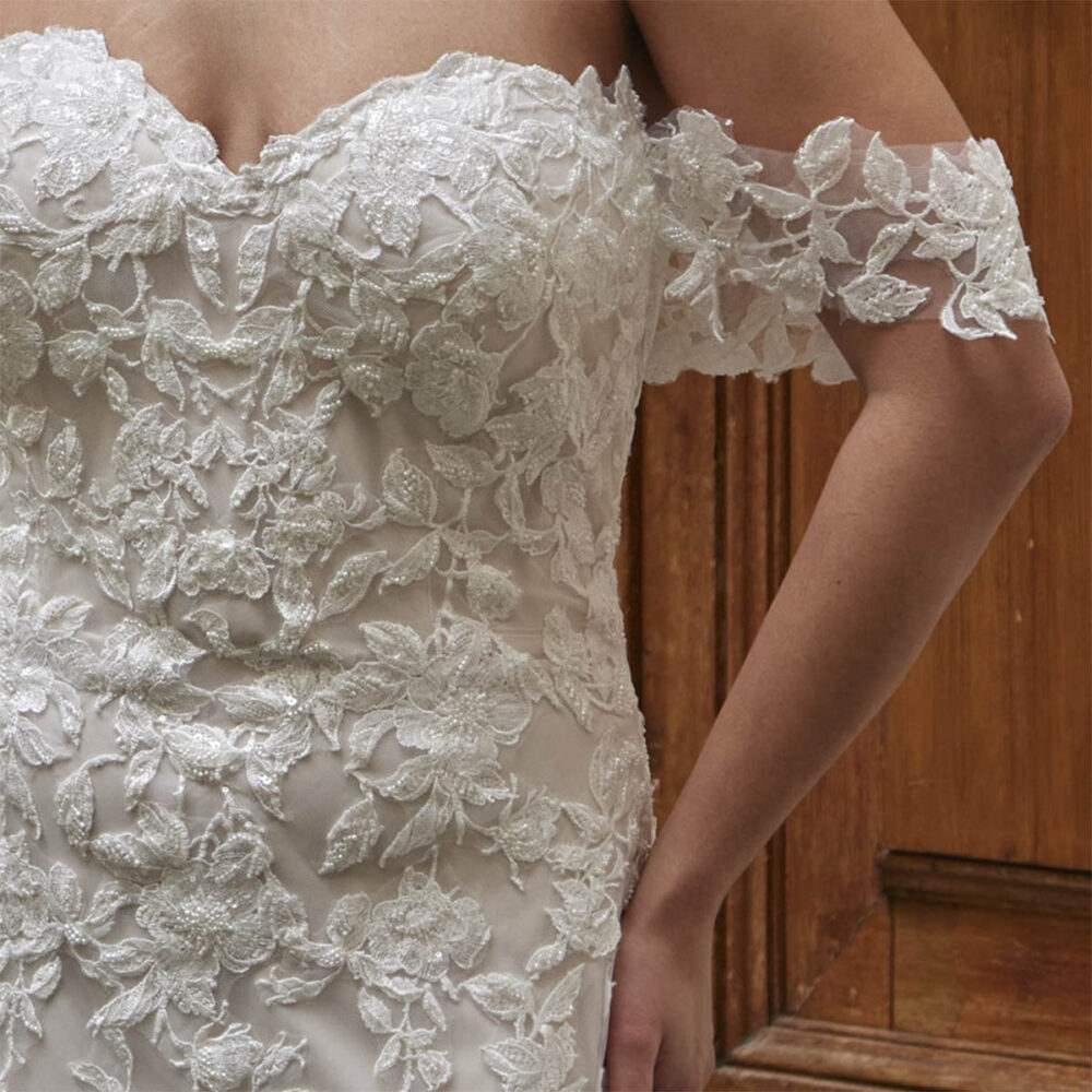 Νυφικό Φόρεμα Γοργονέ Τούλινο Με Glitter Και Μανίκια Marriage - 3461